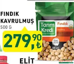 TARIM KREDİ FINDIK KAVRULMUŞ 500 G fiyat ve kampanya bilgisi